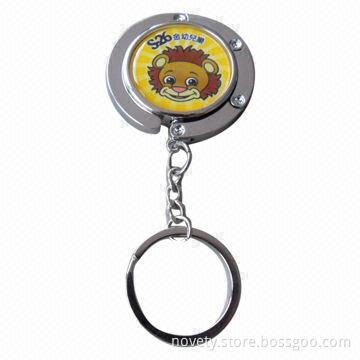 Keychain Bag Hanger, Customized Design/Logo Accepted, Diameter 45mm, 35mm
